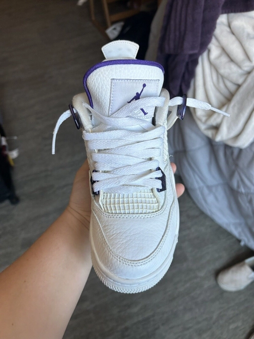 A1  Batch  Air Jordan 4 Retro Purple Metallic review 
