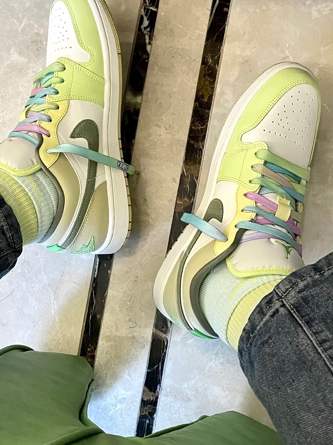 XH Air Jordan aj1 Low Green White review Amelia