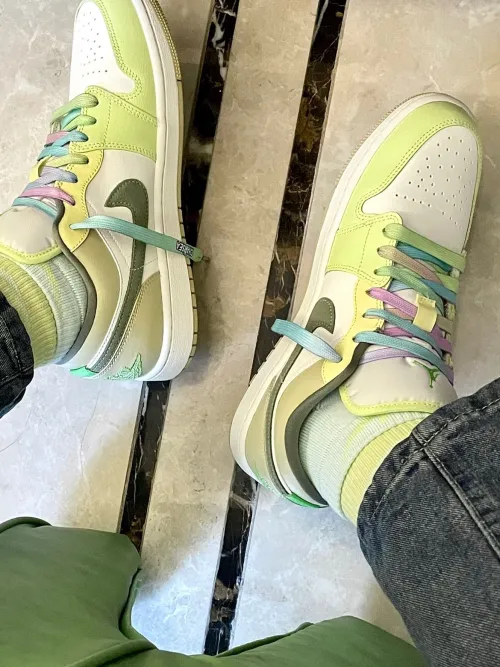 XH Air Jordan aj1 Low Green White review 