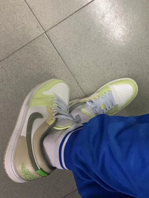 XH Air Jordan aj1 Low Green White review 