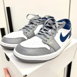 XH Air Jordan 1 Low Gray Blue review Nora 01