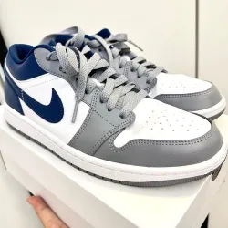 XH Air Jordan 1 Low Gray Blue review Nora 03