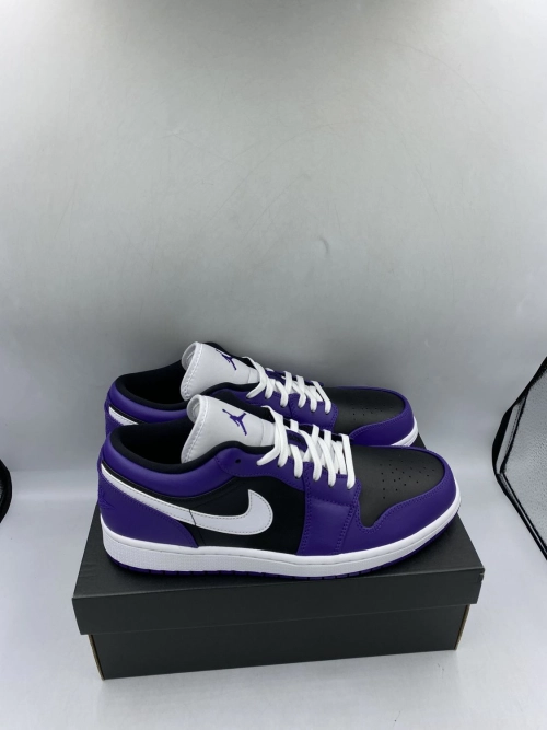 XH Air Jordan 1 Low Black Purple Splice review 