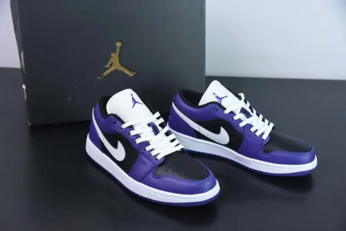 XH Air Jordan 1 Low Black Purple Splice review 