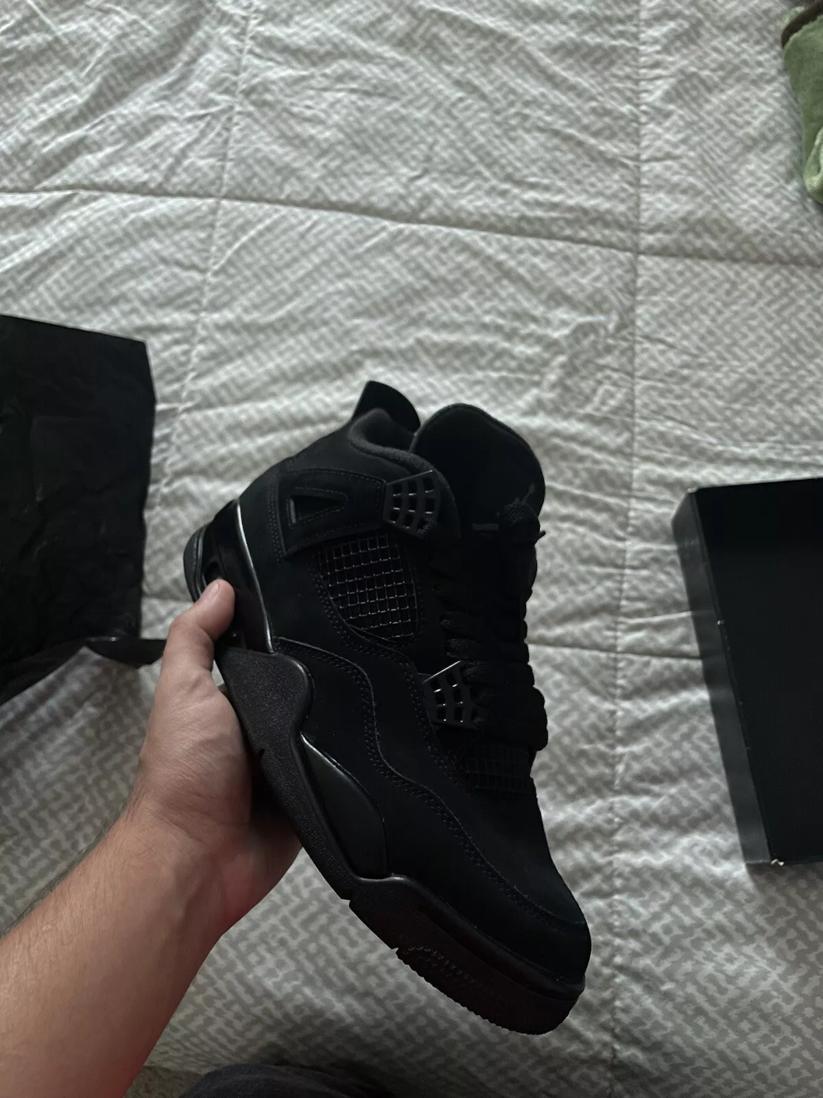 PB Batch  Air Jordan 4 Retro Black Cat review Shey L 02