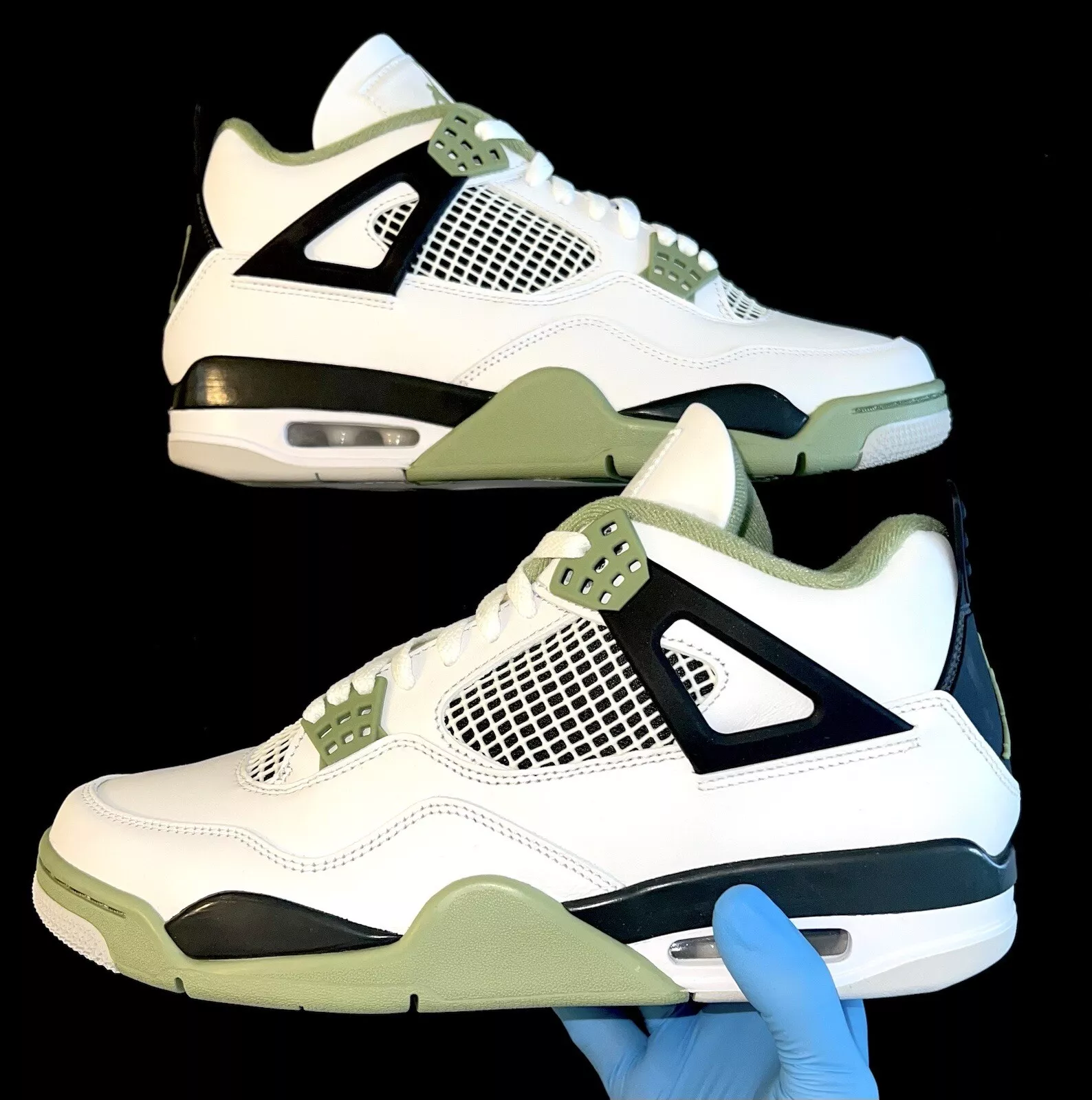 PB Batch  Air Jordan 4 WMNS “Oil Green”Seafoam (W) review 1