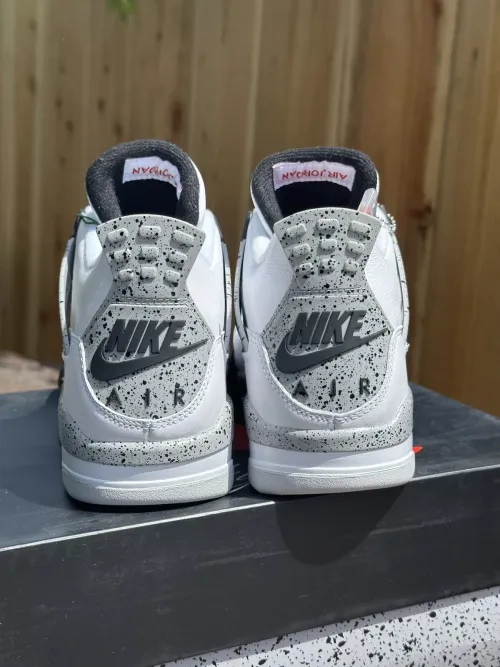PB Batch  Air Jordan 4 Retro White Cement review 
