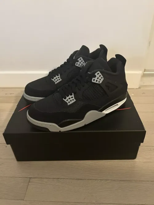 PB Batch  Air Jordan 4 Retro Black Canvas review 