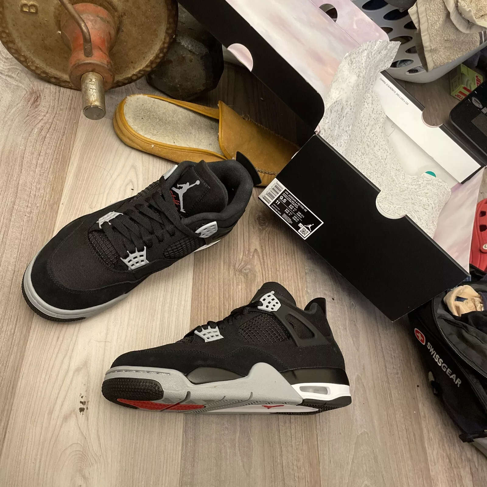 PB Batch  Air Jordan 4 Retro Black Canvas review SBrucks 03