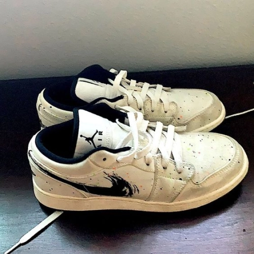 XH Air Jordan 1 Low SE Paint Splatter review 