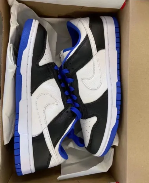 GB Nike Dunk Low White Black Royal review 