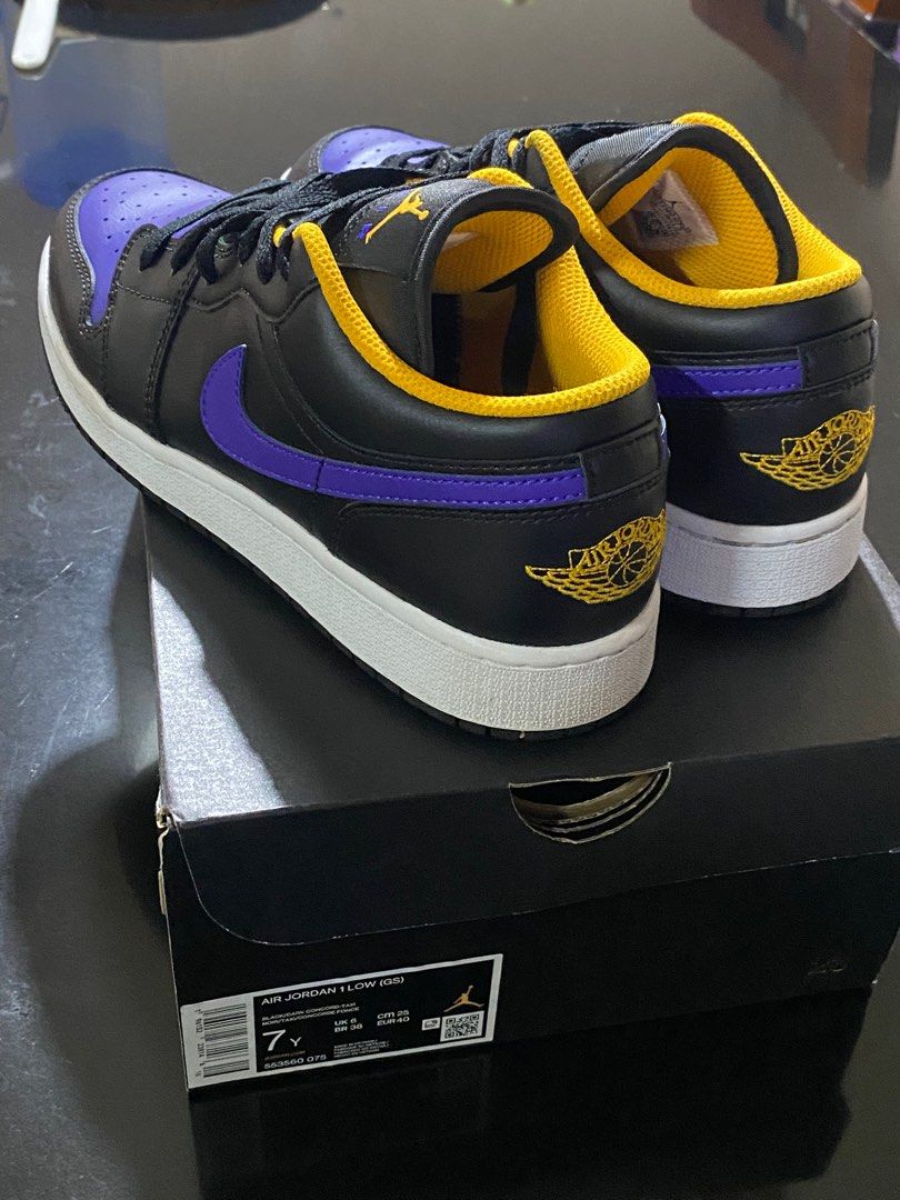 XH Air Jordan aj1 Low Black Purple Yellow review Aria 03
