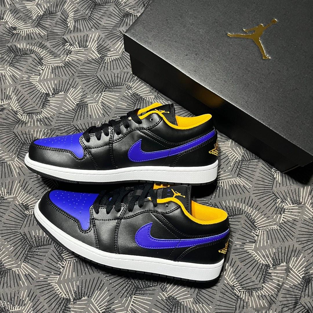 XH Air Jordan aj1 Low Black Purple Yellow review Matthew 01