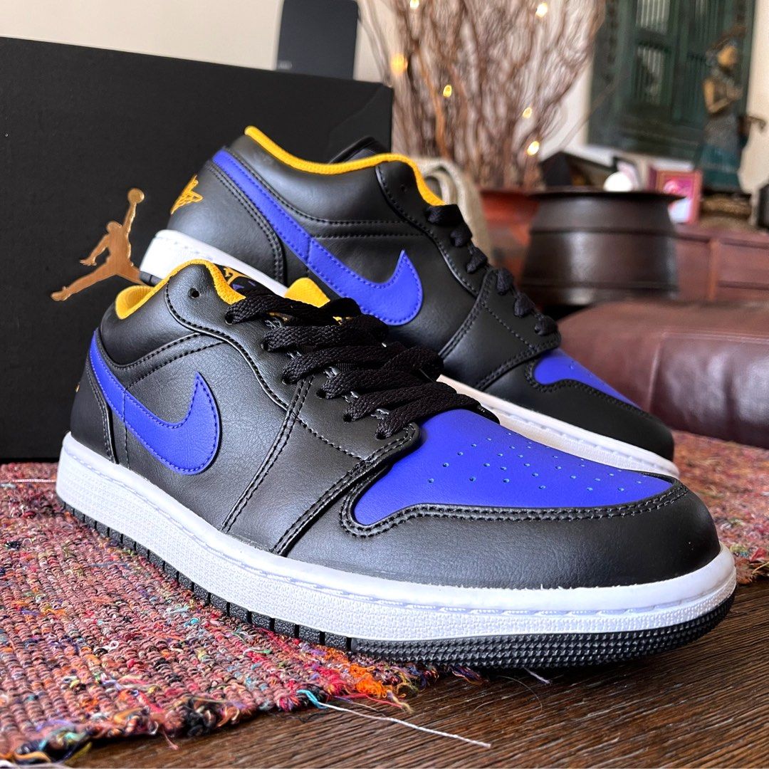XH Air Jordan aj1 Low Black Purple Yellow review Avery 04