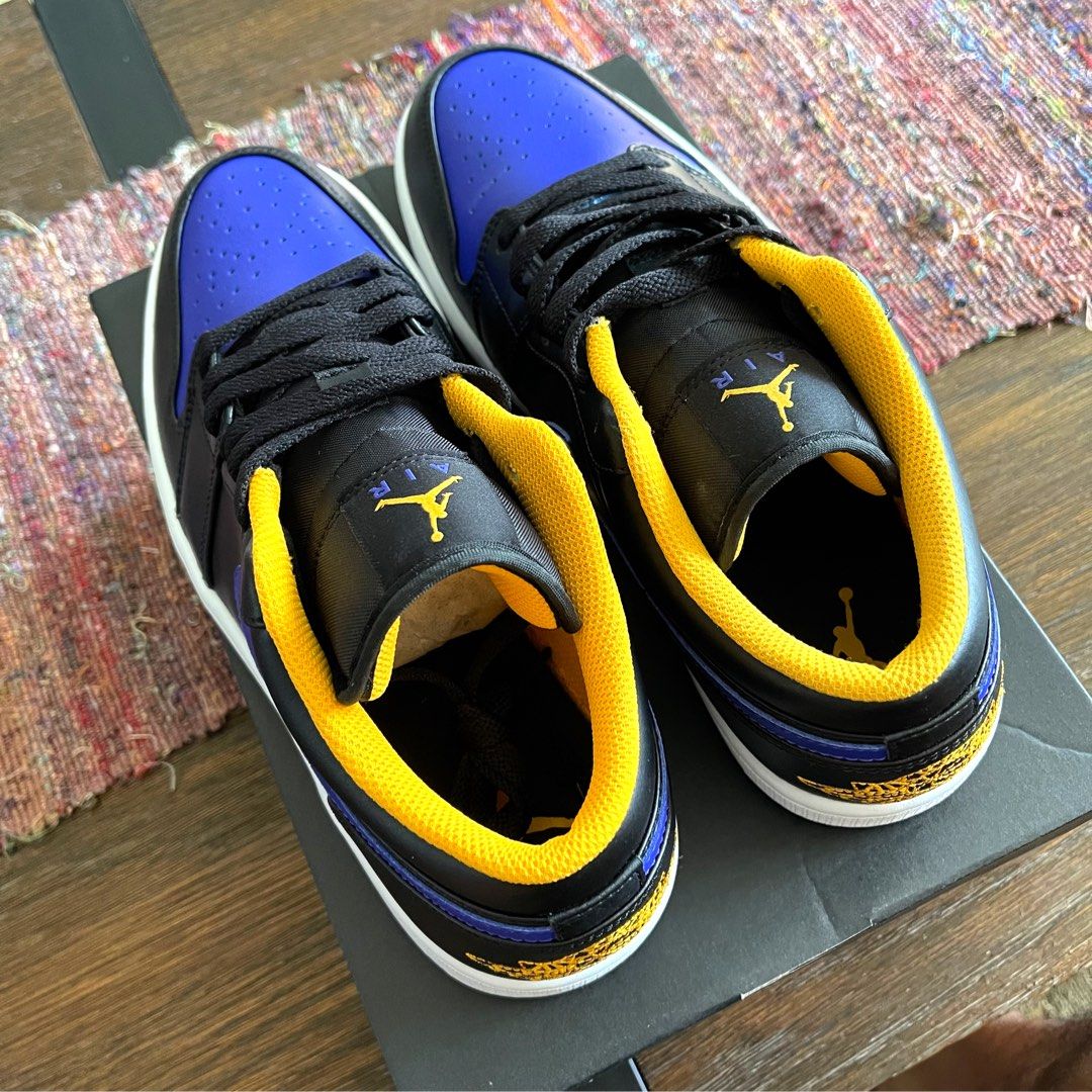 XH Air Jordan aj1 Low Black Purple Yellow review Avery 05