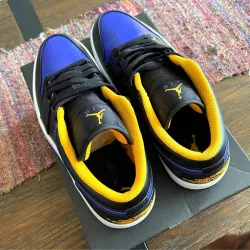 XH Air Jordan aj1 Low Black Purple Yellow review Avery 05