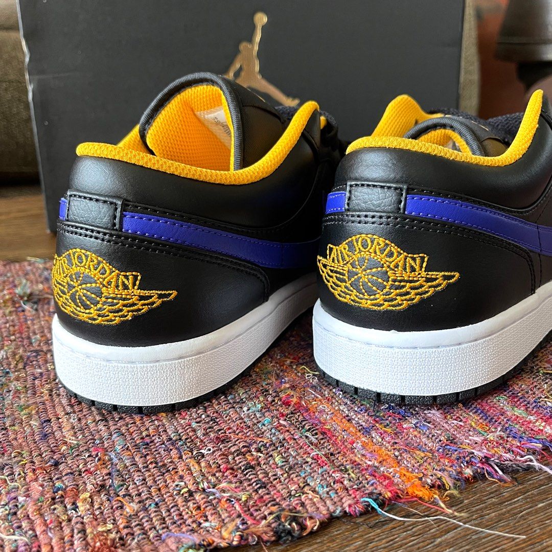 XH Air Jordan aj1 Low Black Purple Yellow review Avery 06