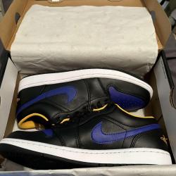 XH Air Jordan aj1 Low Black Purple Yellow review Mila 03