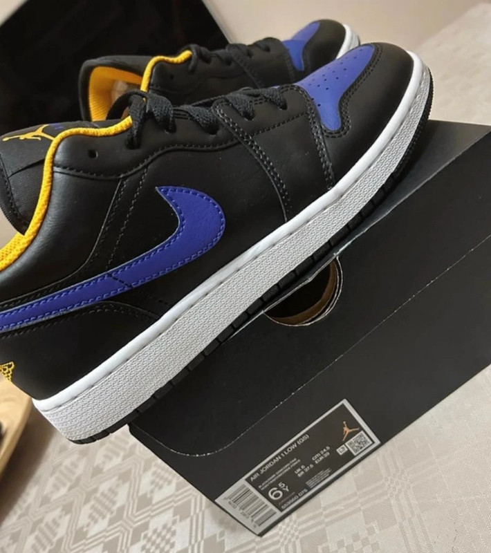 XH Air Jordan aj1 Low Black Purple Yellow review David 04