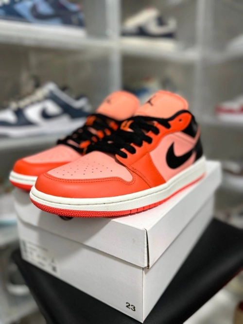 XH Air Jordan 1 Low Orange Black review 
