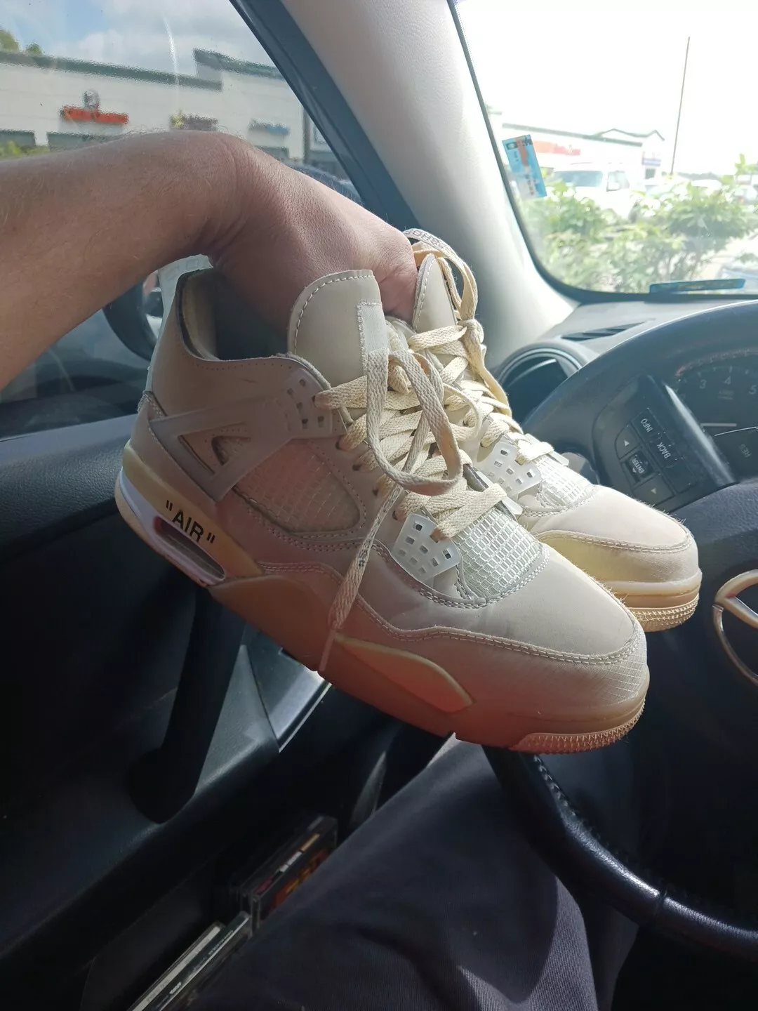 PB Batch  OFF White x Air Jordan 4 Sail review Stephen O. 01