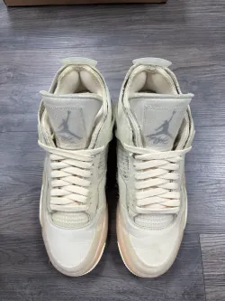 PB Batch  OFF White x Air Jordan 4 Sail review GG. 01