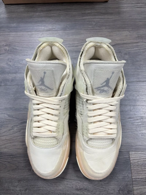 PB Batch  OFF White x Air Jordan 4 Sail review 