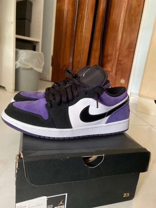 XH Air Jordan 1 Low Court Purple review 