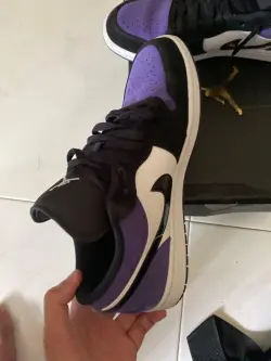 XH Air Jordan 1 Low Court Purple review Caleb 03