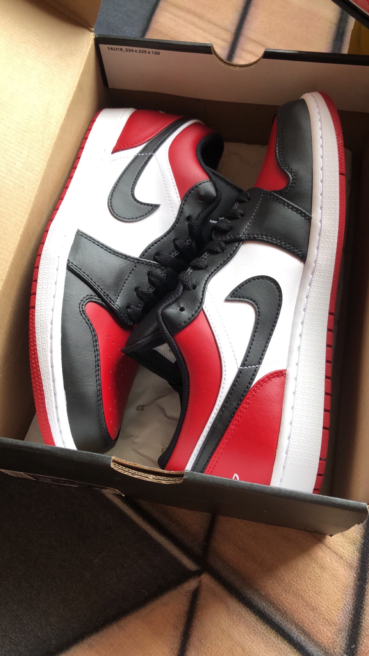 XH Air Jordan 1 Low Bred Toe review Julia 01