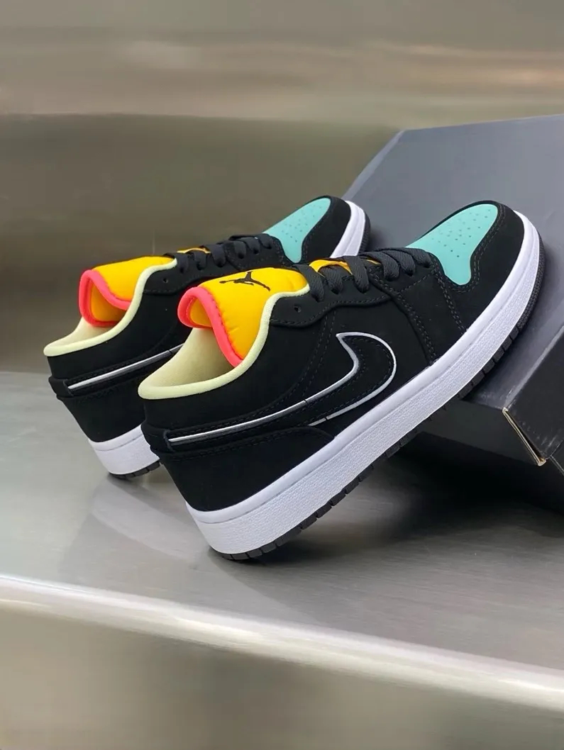 XH Air Jordan 1 Low SE Pink Orange Blue review Chloe 02