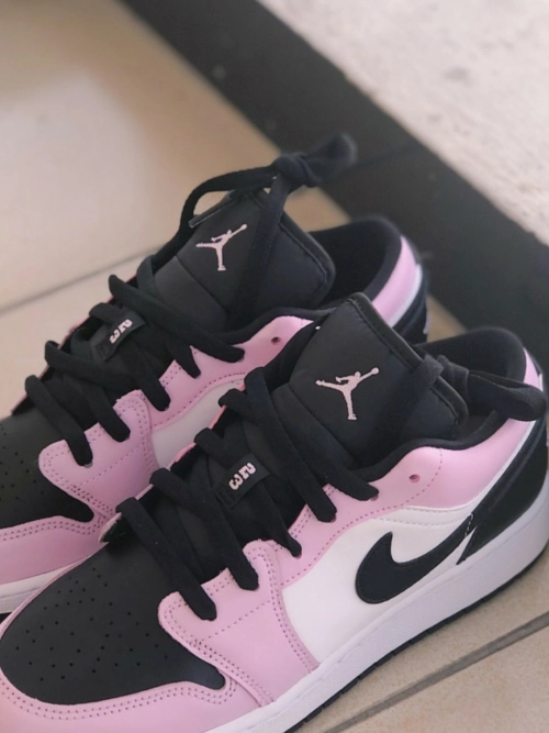 XH Air Jordan 1 Retro Low（GS）White Pink review 