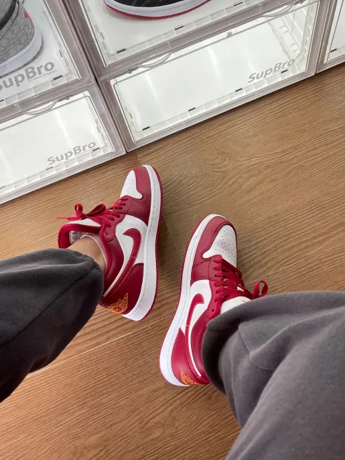 XH Air Jordan 1 Low Whiter'Red review 