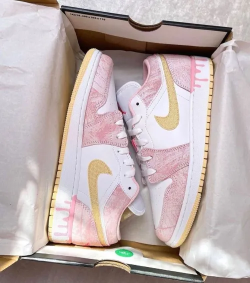 XH Air Jordan 1 Low SE GS Paint Drip review 