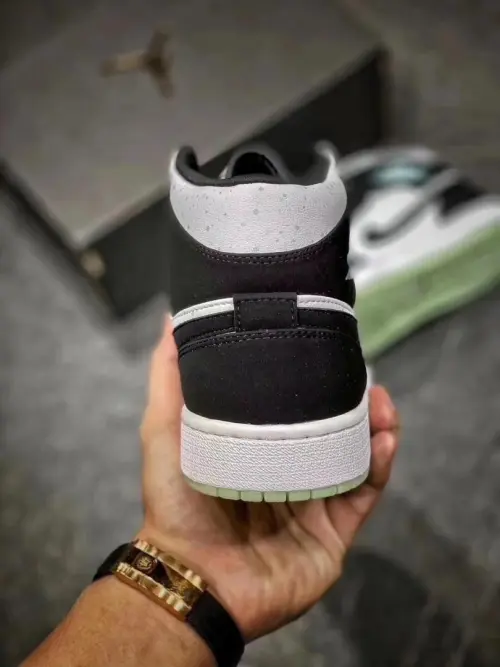MID Air Jordan 1 Mid GS White Black Teal Tint review 