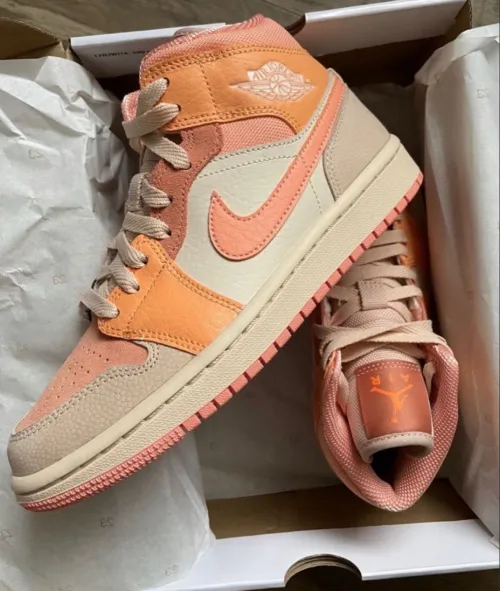 MID Air Jordan 1 Mid Apricot Orange review 