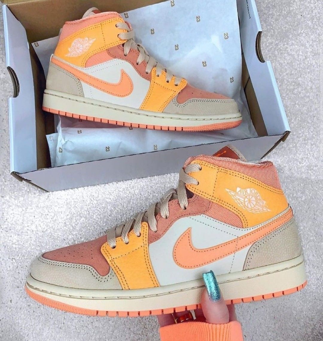 MID Air Jordan 1 Mid Apricot Orange review Angie