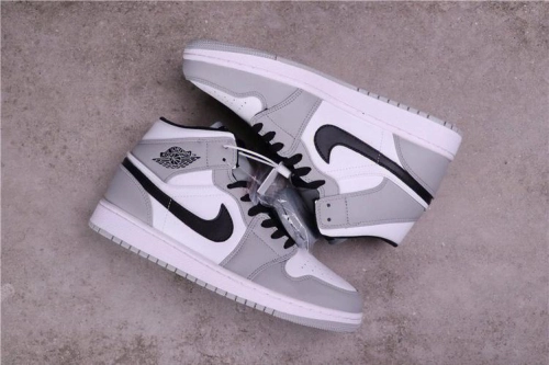 MID Air Jordan 1 Mid Light Smoke Grey 554724-092 review 