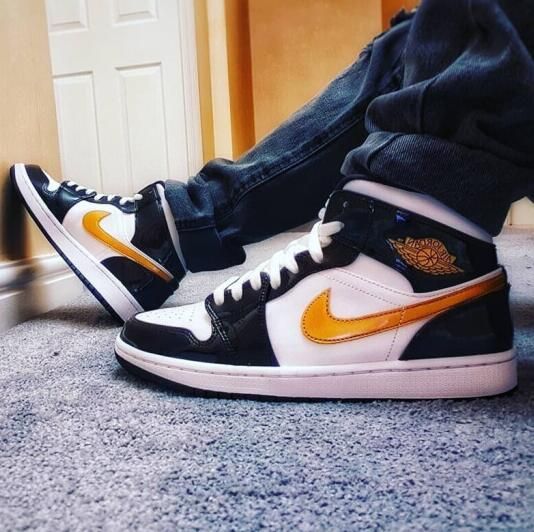 MID Air Jordan 1 Mid SE Black Gold Patent Leather review Keith