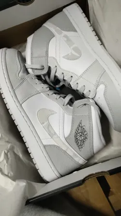 MID Air Jordan 1 Mid Grey Camo review Megan