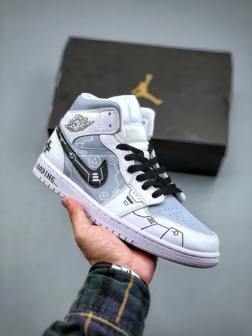 MID Air Jordan 1 Mid PS5 White Grey Black review 