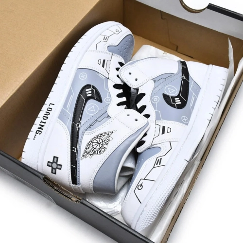 MID Air Jordan 1 Mid PS5 White Grey Black review 