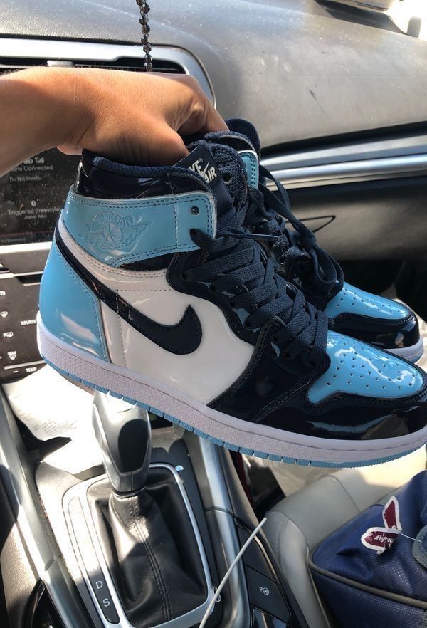 Q3 Air Jordan 1 Retro High OG UNC Patent review Drew