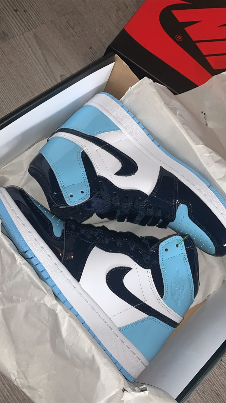 Q3 Air Jordan 1 Retro High OG UNC Patent review Keith