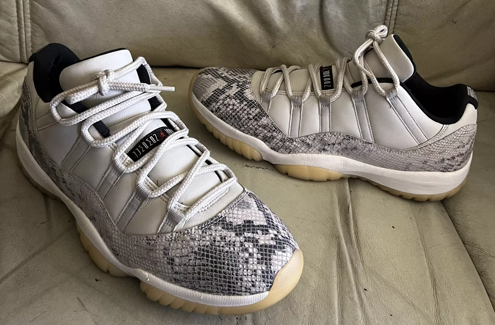 XH Air Jordan 11 Retro Low Light Bone Snakeskin review Terrence