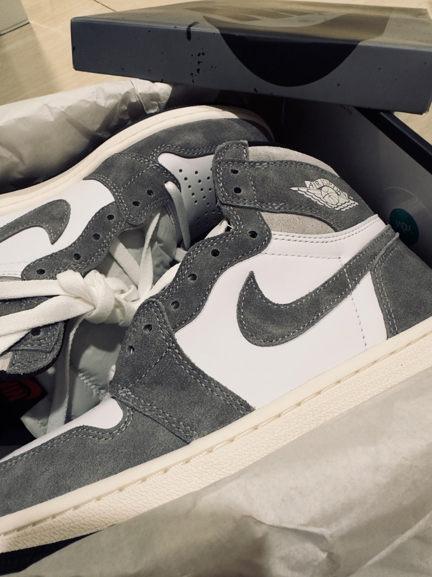 XH Air Jordan 1 High OG “Washed Heritage”Wash Black review Sofia