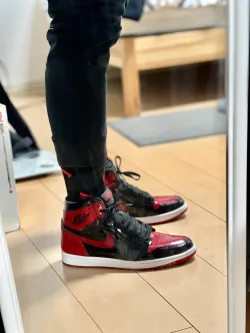 XH Air Jordan 1 High OG Bred Patent review Lucas