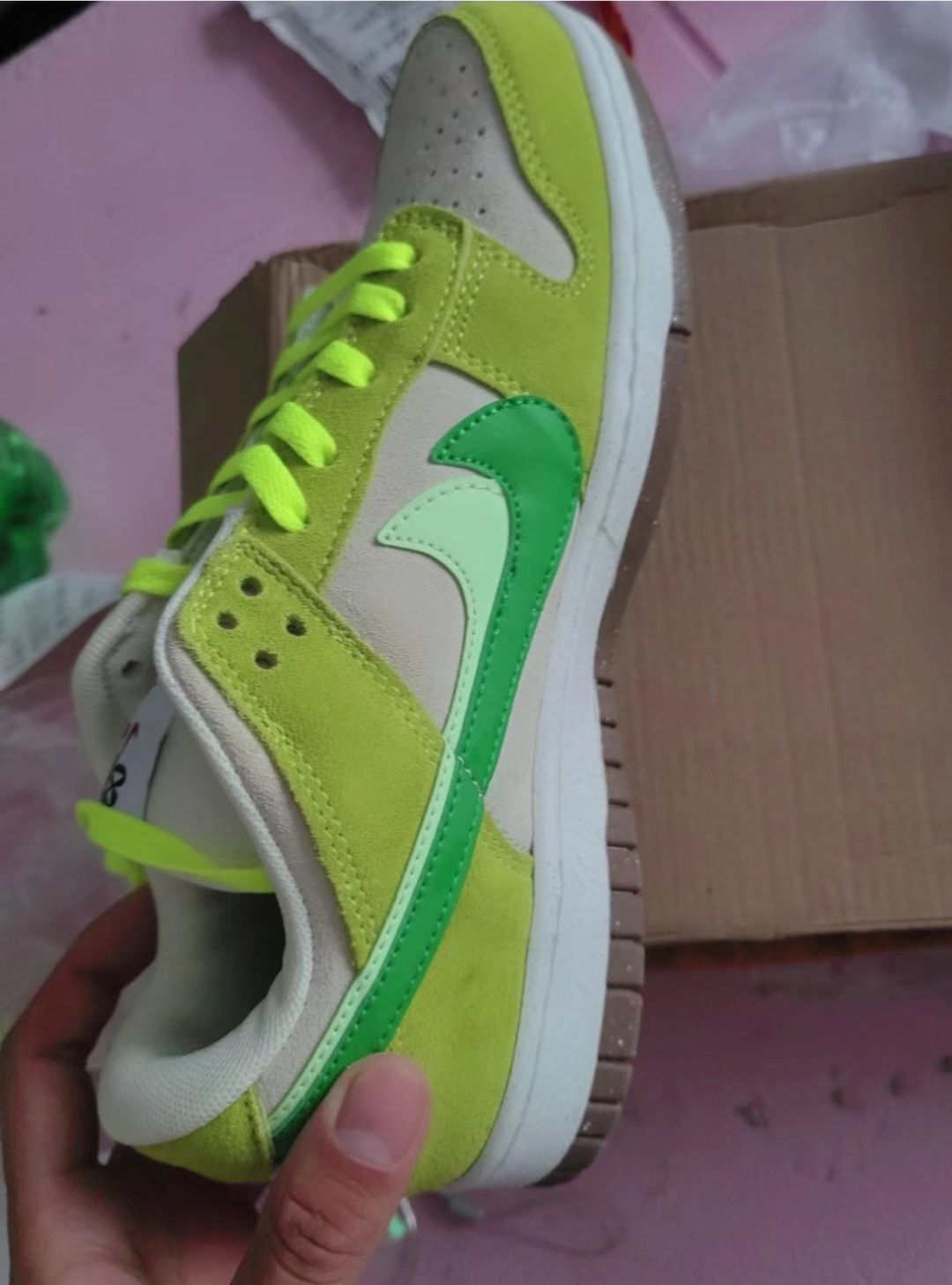 LF Nk SB Dunk Low 85 Gray Green Apple Double Hook review Donna