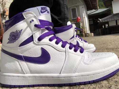 XH Air Jordan 1 Court Purple review 