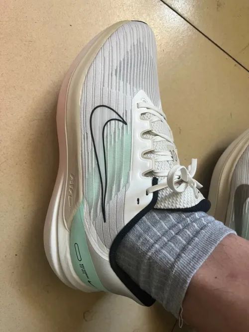 Nike Air Winflo 9 Light Grey Beige Light Green review 